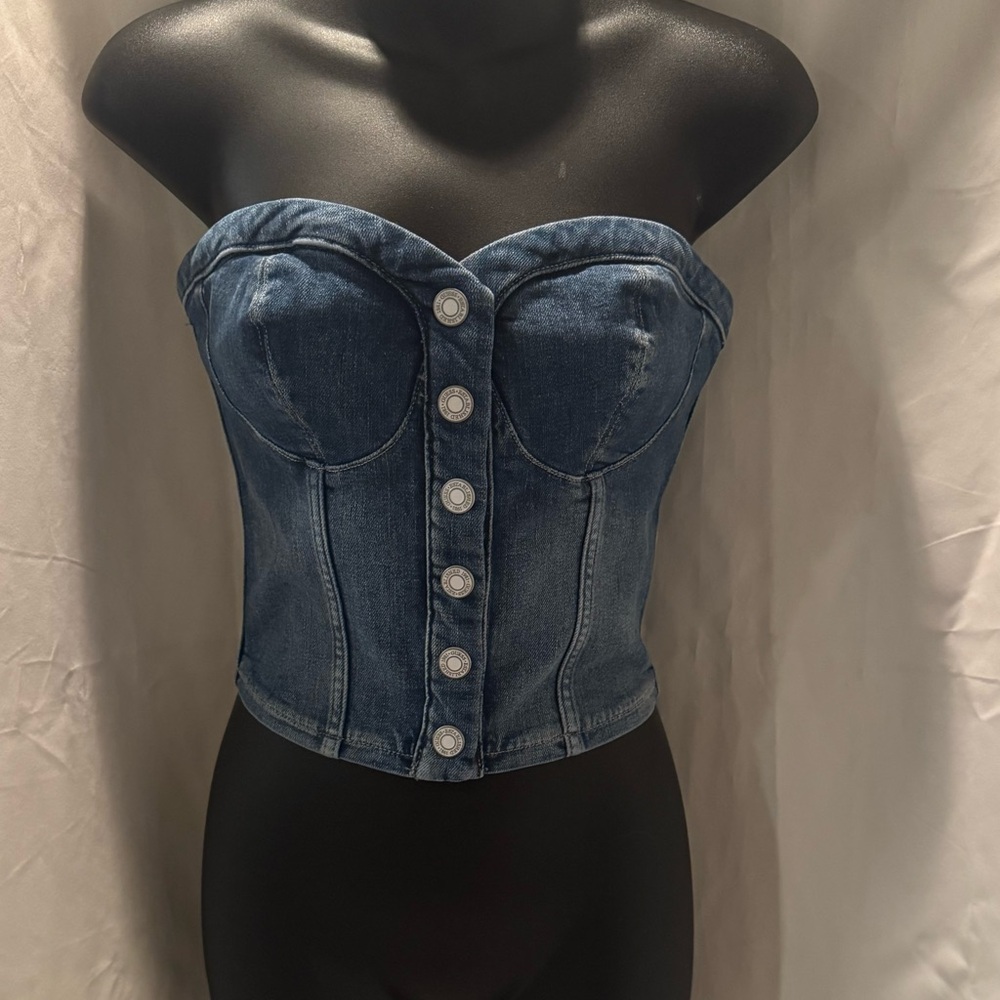 Guess Blue Denim Bustier
